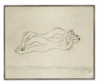 Sanyu - Deux Nus Allongés; Nu (Double-Sided)