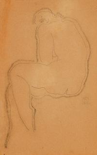 Sanyu - Glancing Back(Painted In 1930)