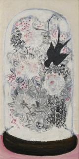 Sanyu - Globe de mariée avec fleurs et hirondelle (Globe de Mariée with Flowers and a Swallow)