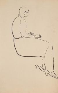 Sanyu - Lady Profile(Painted In 1920S To 1930S)