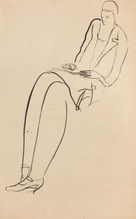 Sanyu - Reclining Lady(Painted In 1920S To 1930S)