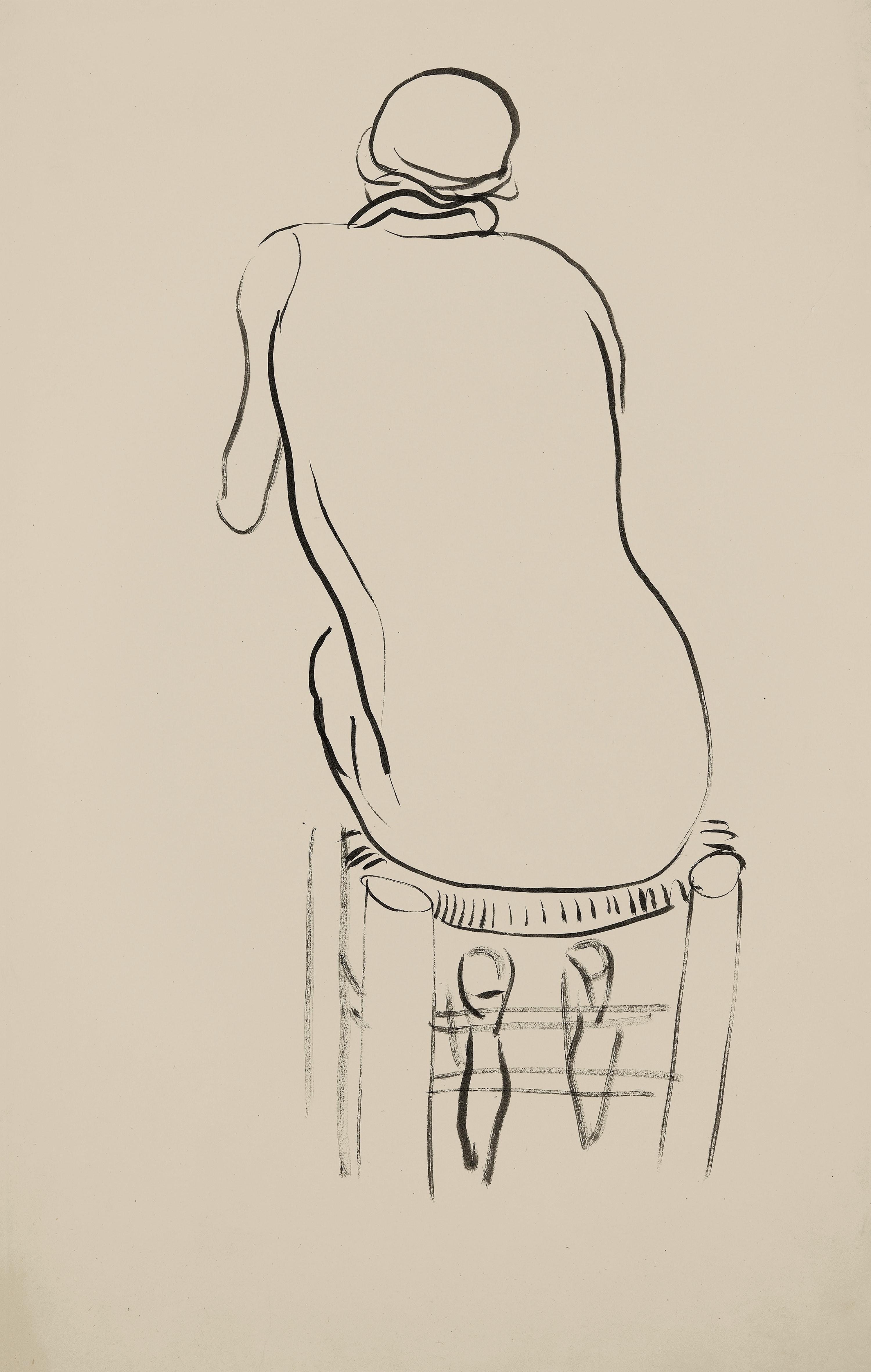 Sanyu - Seated Woman(Painted in 1920s-1930s)