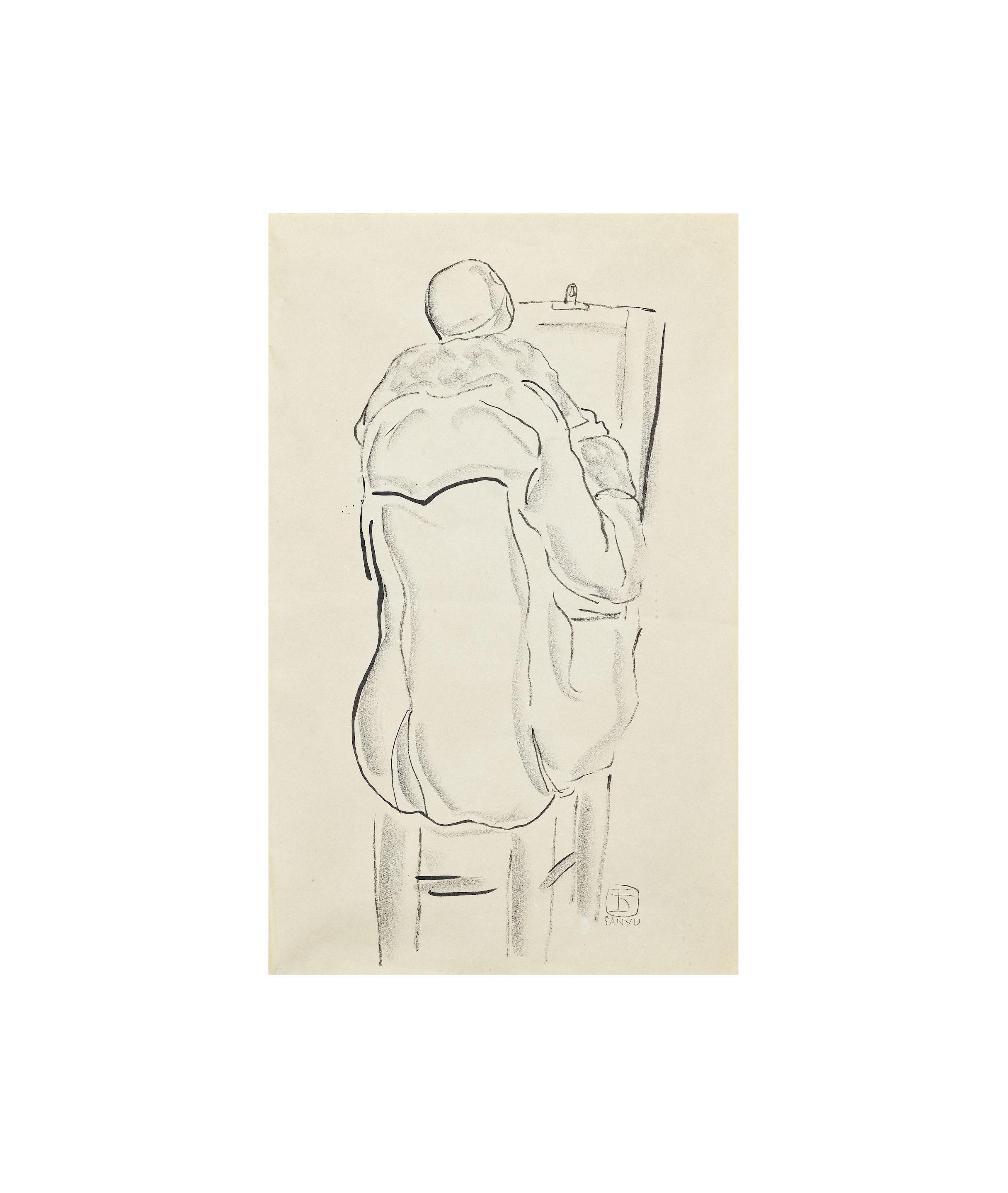 Sanyu - Sketching Lady