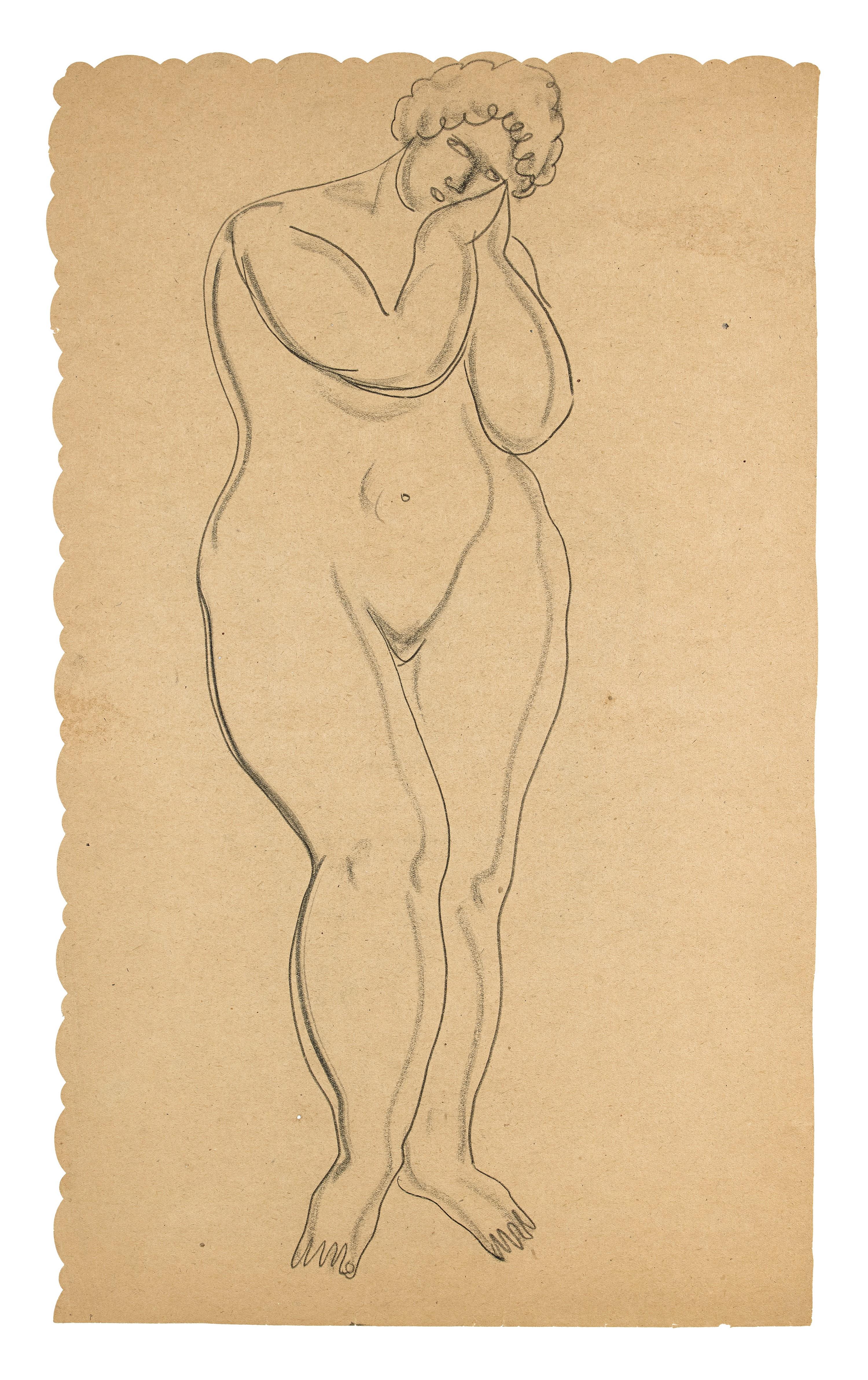 Sanyu - Standing Nude(Painted In 1920S To 1930S)