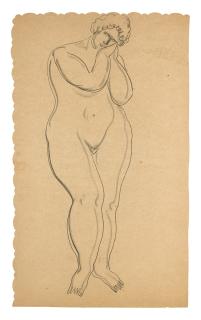Sanyu - Standing Nude(Painted In 1920S To 1930S)