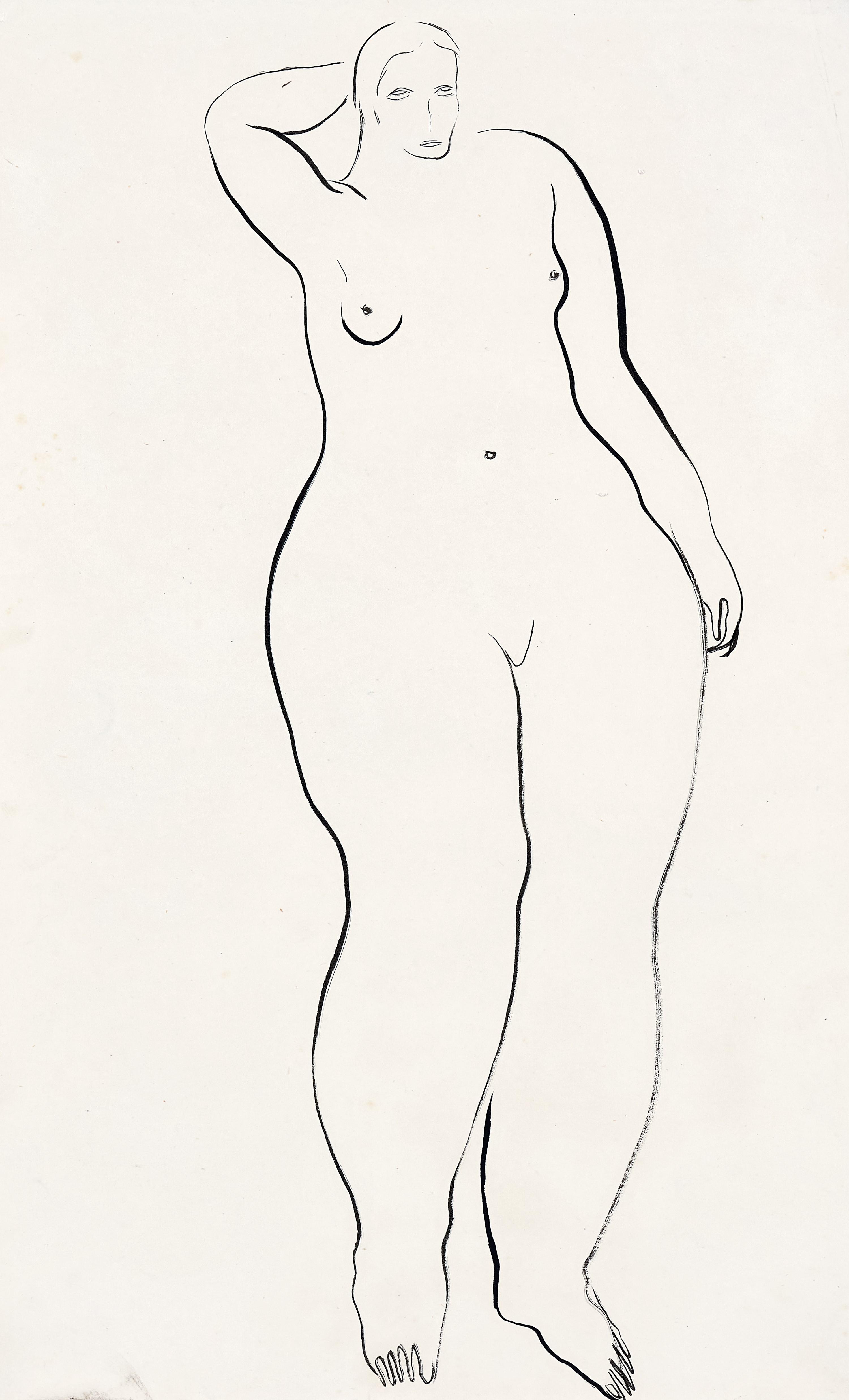 Sanyu - Standing Nude(Painted in 1920s to 1930s)