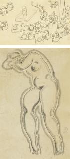 Sanyu - Study in Studio; & Nude