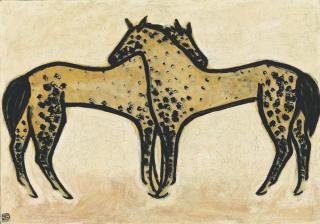 Sanyu - Two Spotted Horses