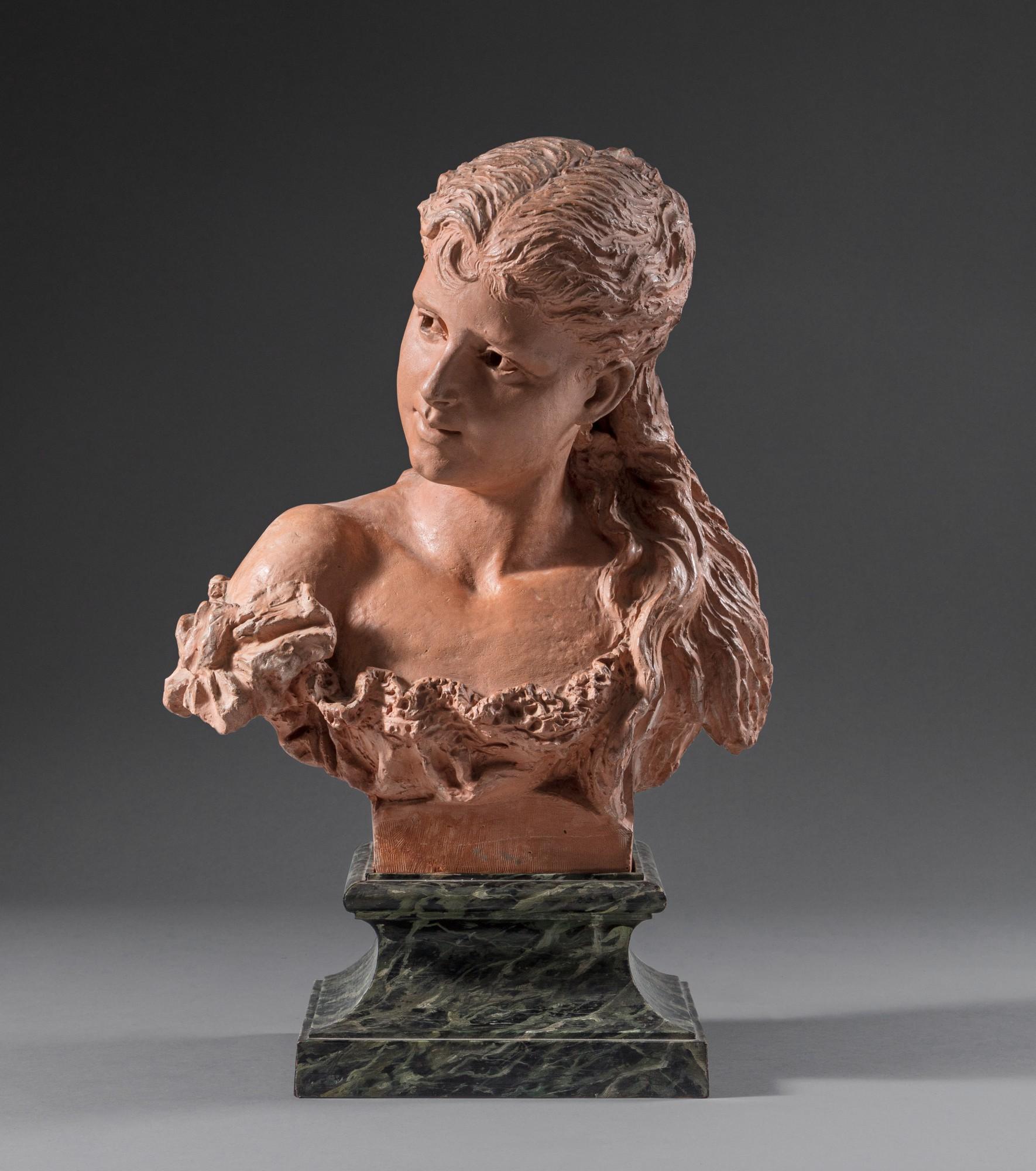 Sarah Bernhardt - Bust of a young American girl, Miss Moulton