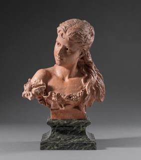 Sarah Bernhardt - Bust of a young American girl, Miss Moulton