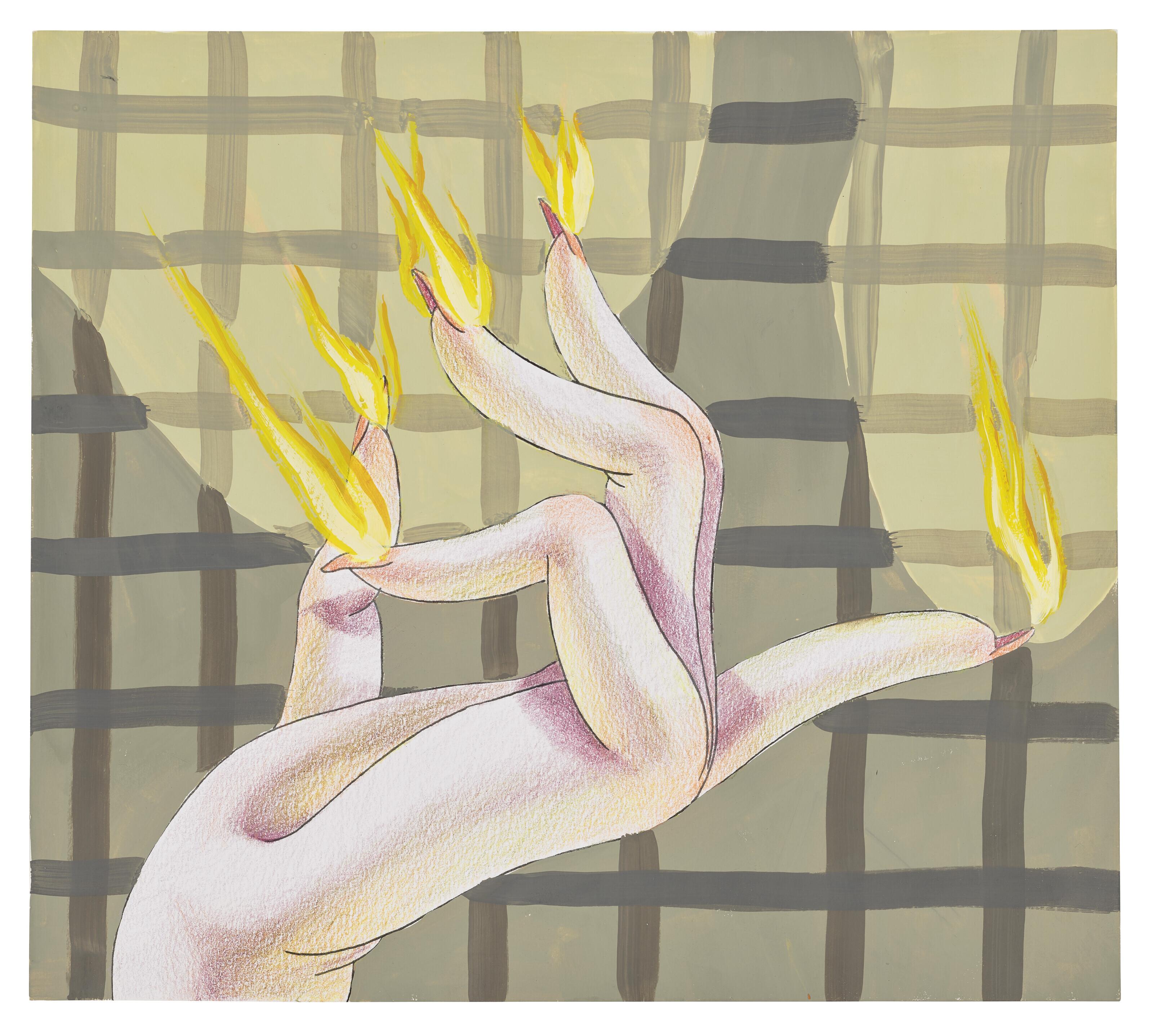 Sarah Slappey - Plaid Flame Study