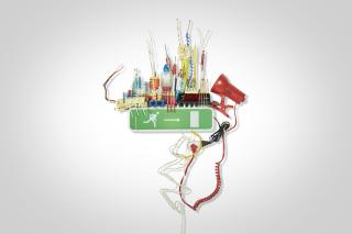 Sarah Sze - Migrateurs (Red Lamp)