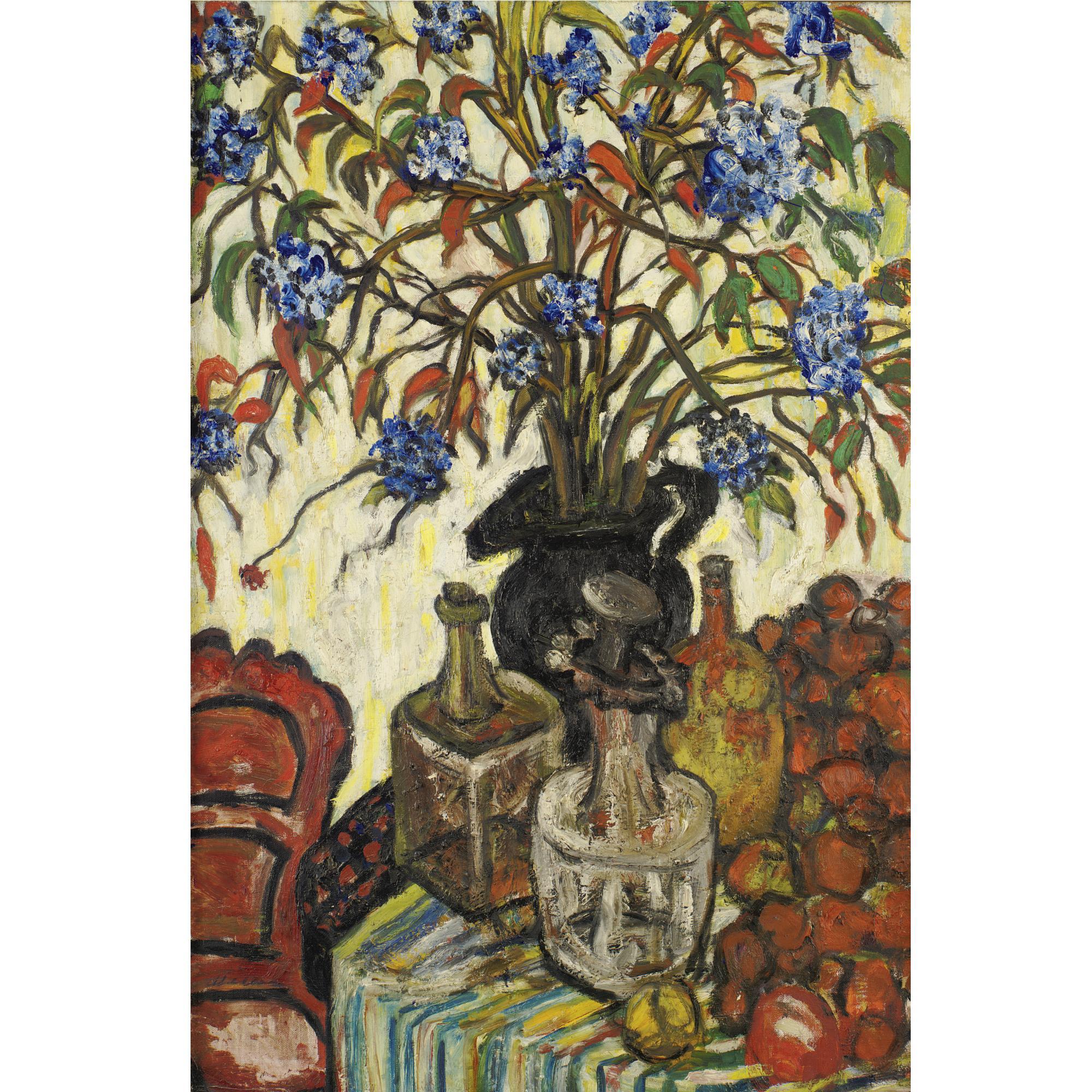 Sasha Moldovan - Still Life With Flowers And Fruit