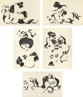 Satish Gujral - Untitled (Five Prints)