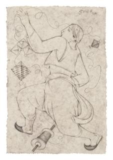 Satish Gujral - Untitled (Flying Kites)