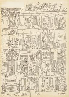 Saul Steinberg - Doubling Up