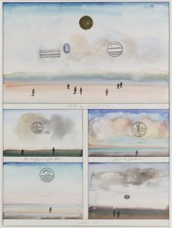 Saul Steinberg - Five Sunsets