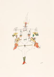 Saul Steinberg - Horse and Cowboy