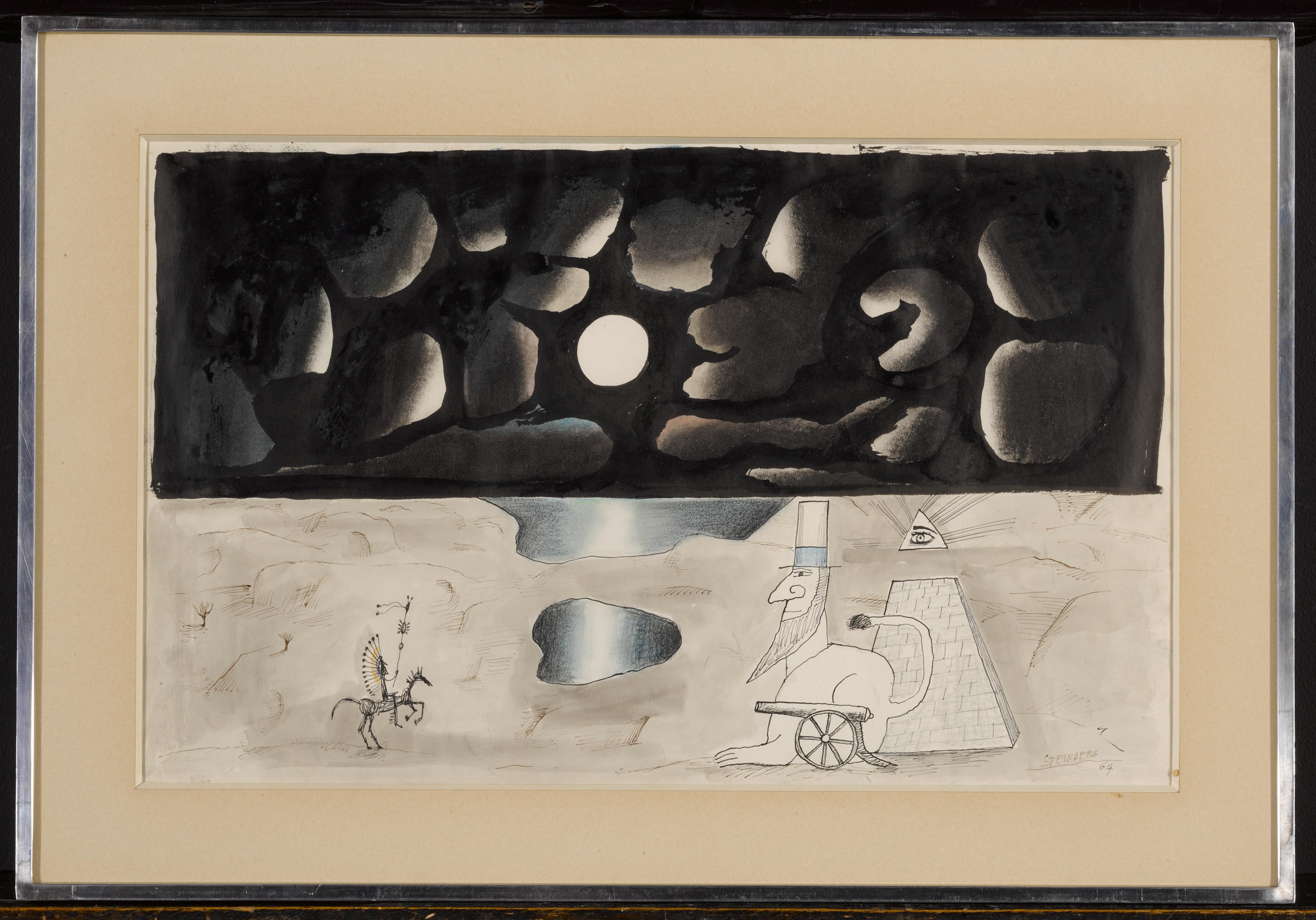 Saul Steinberg - Indian Rider (Patriot Sphynx)