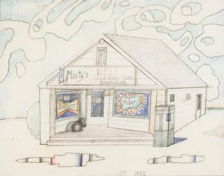Saul Steinberg - Marty\'s Deli, 1982