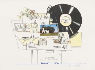Saul Steinberg - Millet, from Six drawing tables