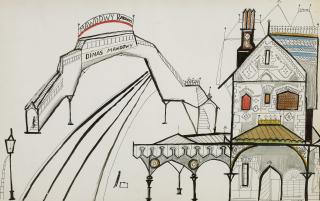Saul Steinberg - Railway
