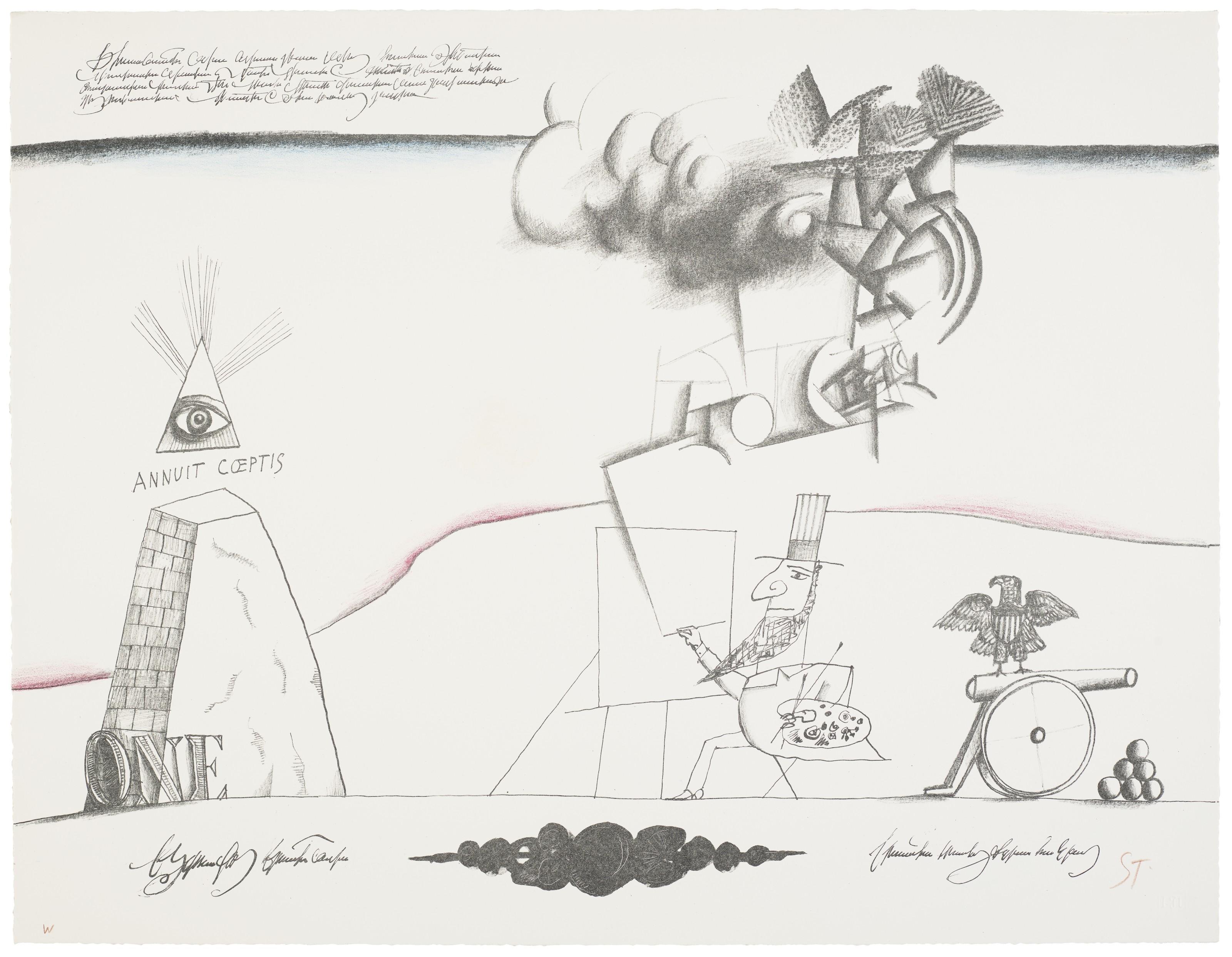 Saul Steinberg - Sam\'s Art, from New York International