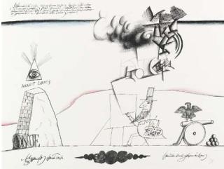 Saul Steinberg - Sam\'s Art, from New York International