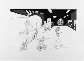 Saul Steinberg - [The Bar]
