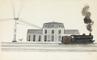 Saul Steinberg - Untitled (Train)