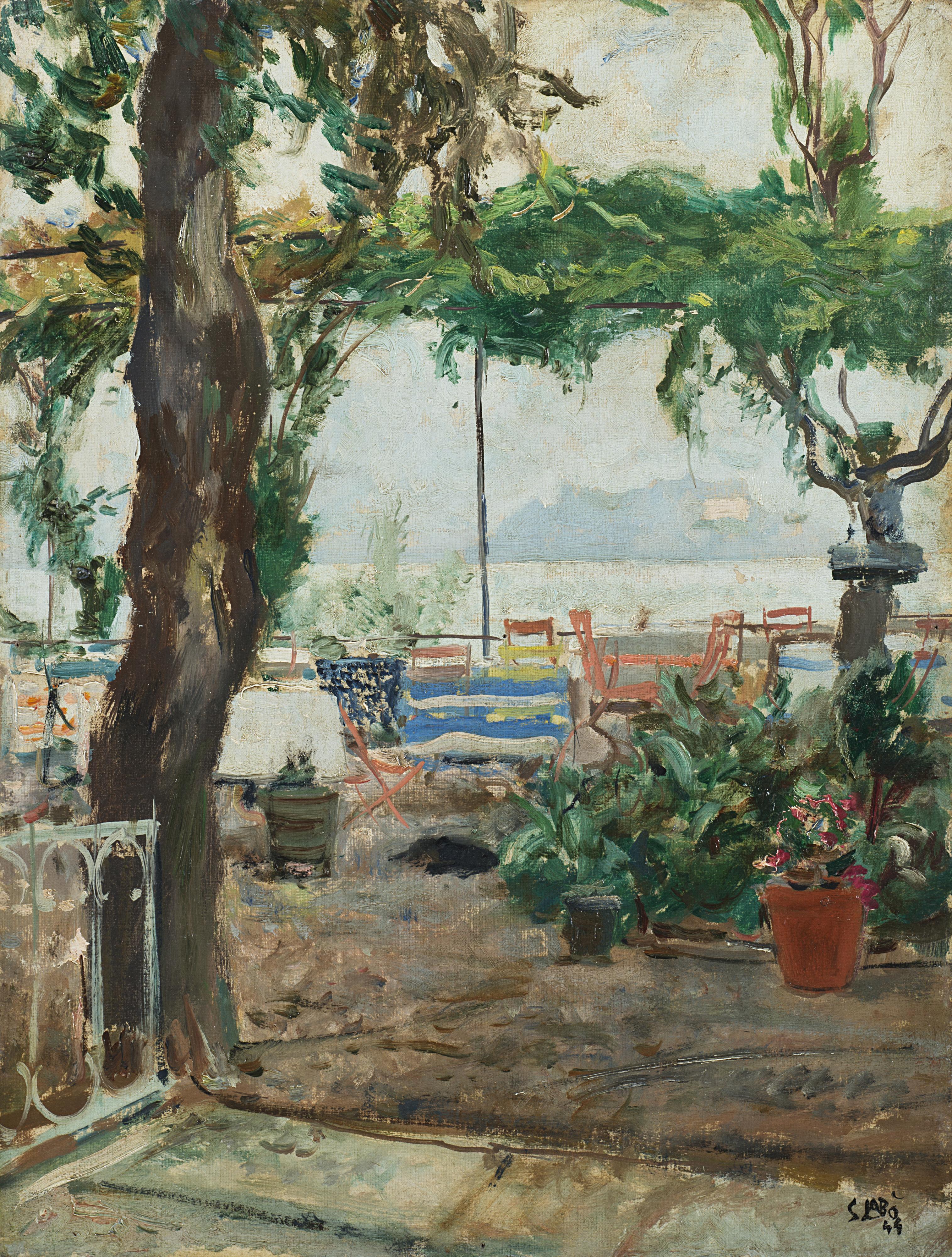 Savino Labò - Pergolato con veduta lacustre