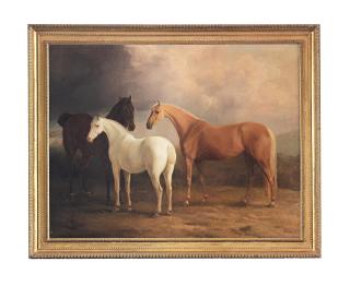 Sawrey Gilpin R.A. - A bay hunter, a Palomino and a grey pony