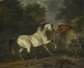 Sawrey Gilpin, R.A. - Two Horses By A Fence