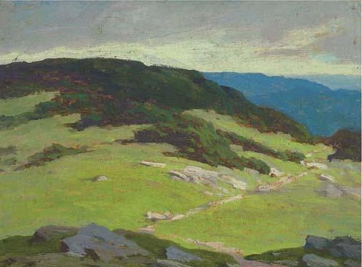 Saxton Burr - Landscape with rolling hills