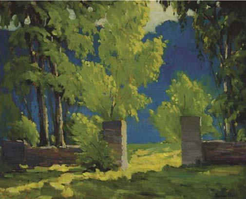 Saxton Burr - Trees in a lush landscape