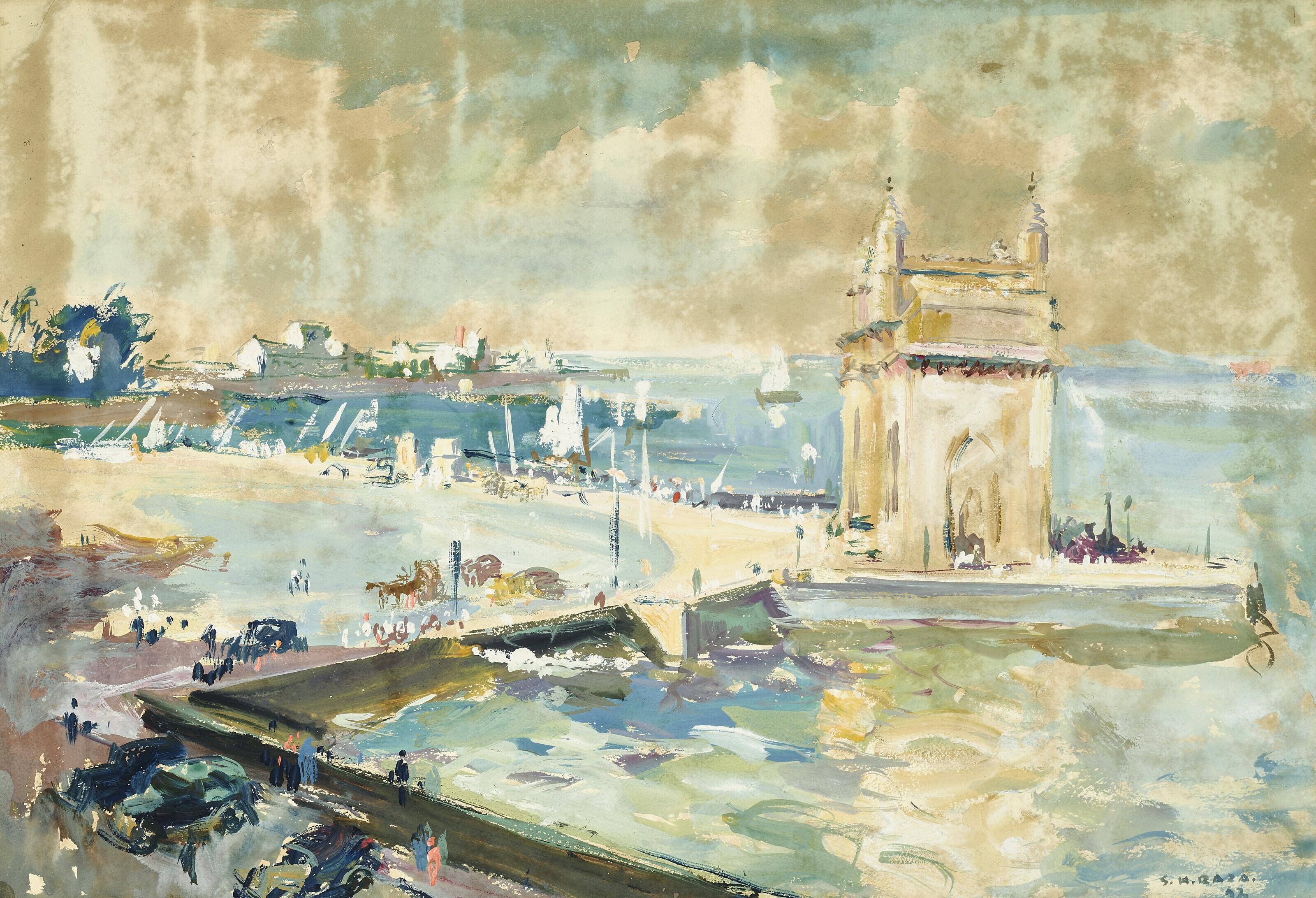Sayed Haider Raza - Untitled (Gateway of India)