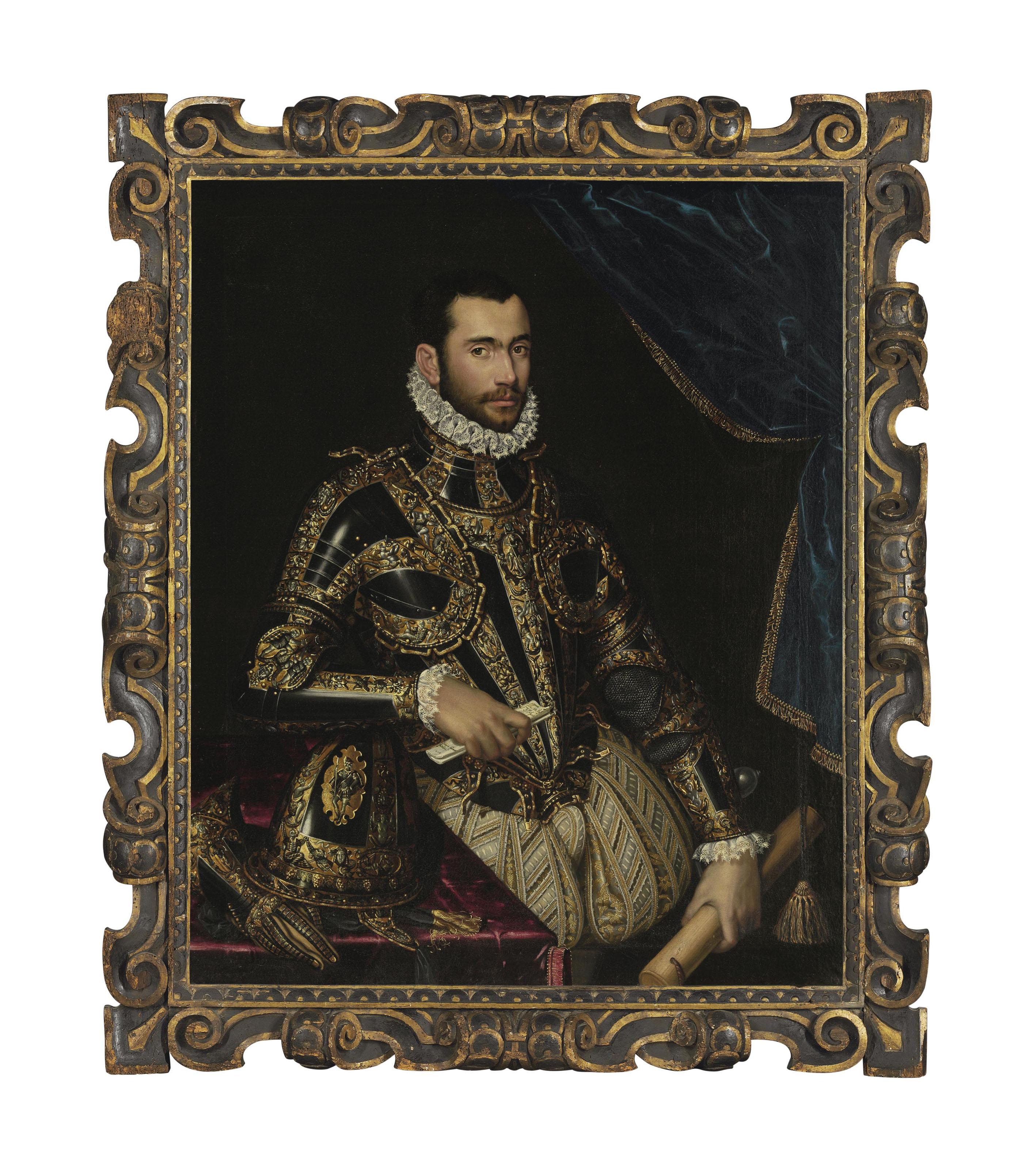 Scipione Pulzone - Portrait Of Jacopo Boncompagni, Three-Quarter Length, In Armor