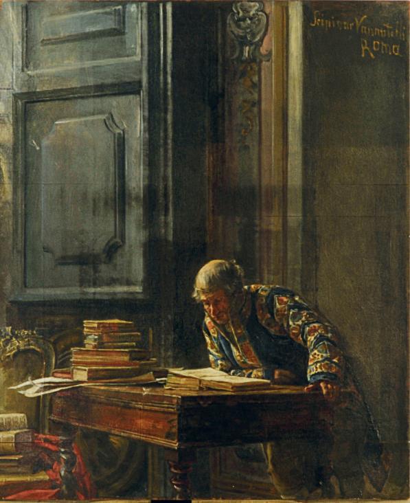 Scipione Vannutelli - Chamberlain in his library