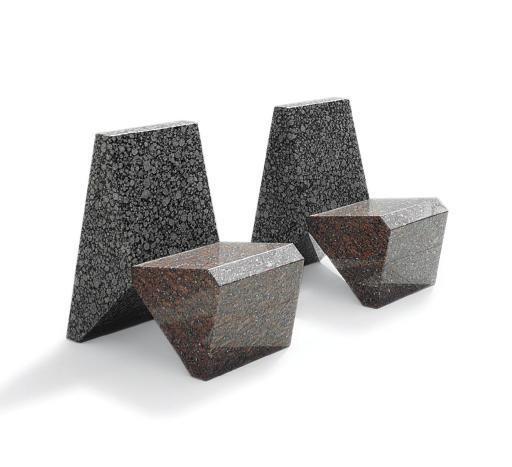 Scott Burton - Pair of Granite Chairs