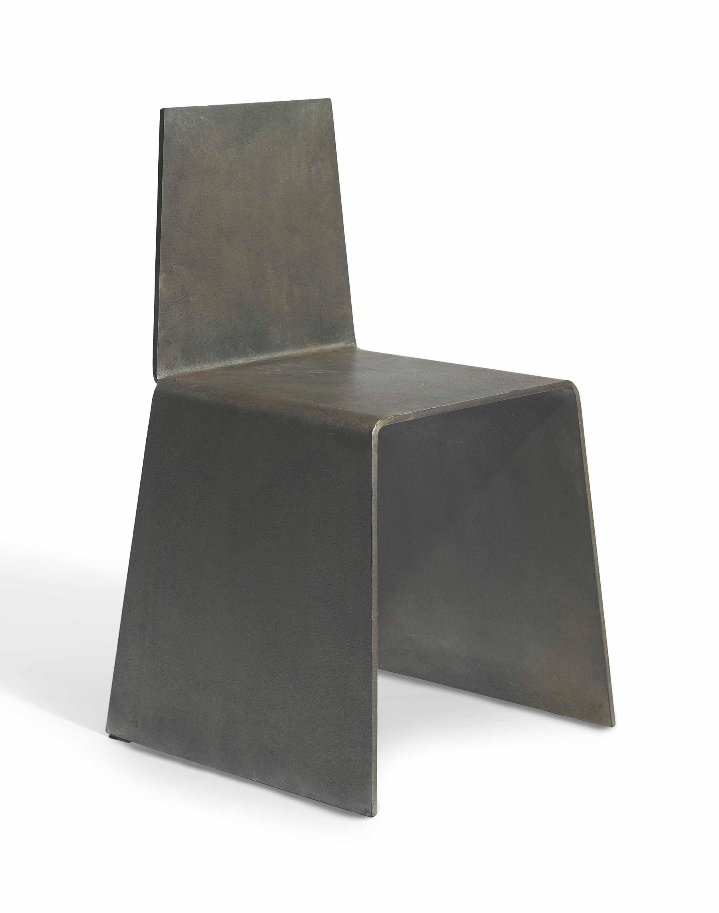 Scott Burton - Steel Furniture Set: Chair