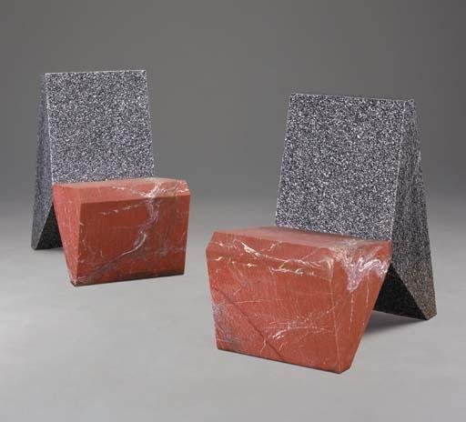 Scott Burton - Two-Granite Chairs (A Pair)