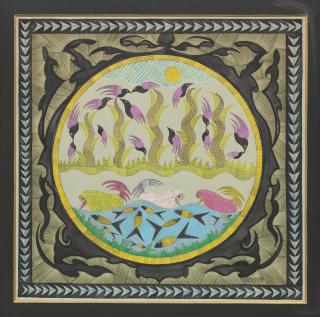 Scottie Wilson RSA, RSW - Fish and Birds