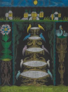 Scottie Wilson RSA, RSW - The Fountain of Life