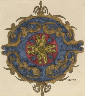 Scottie Wilson - Fantastical Composition; two further untitled works