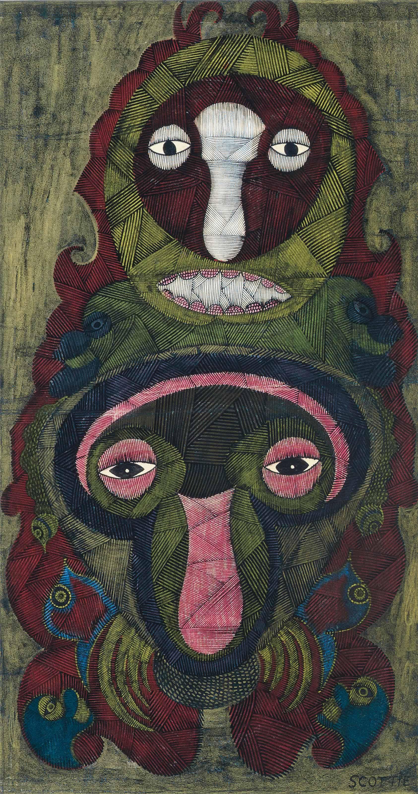 Scottie Wilson - Overlapping Heads