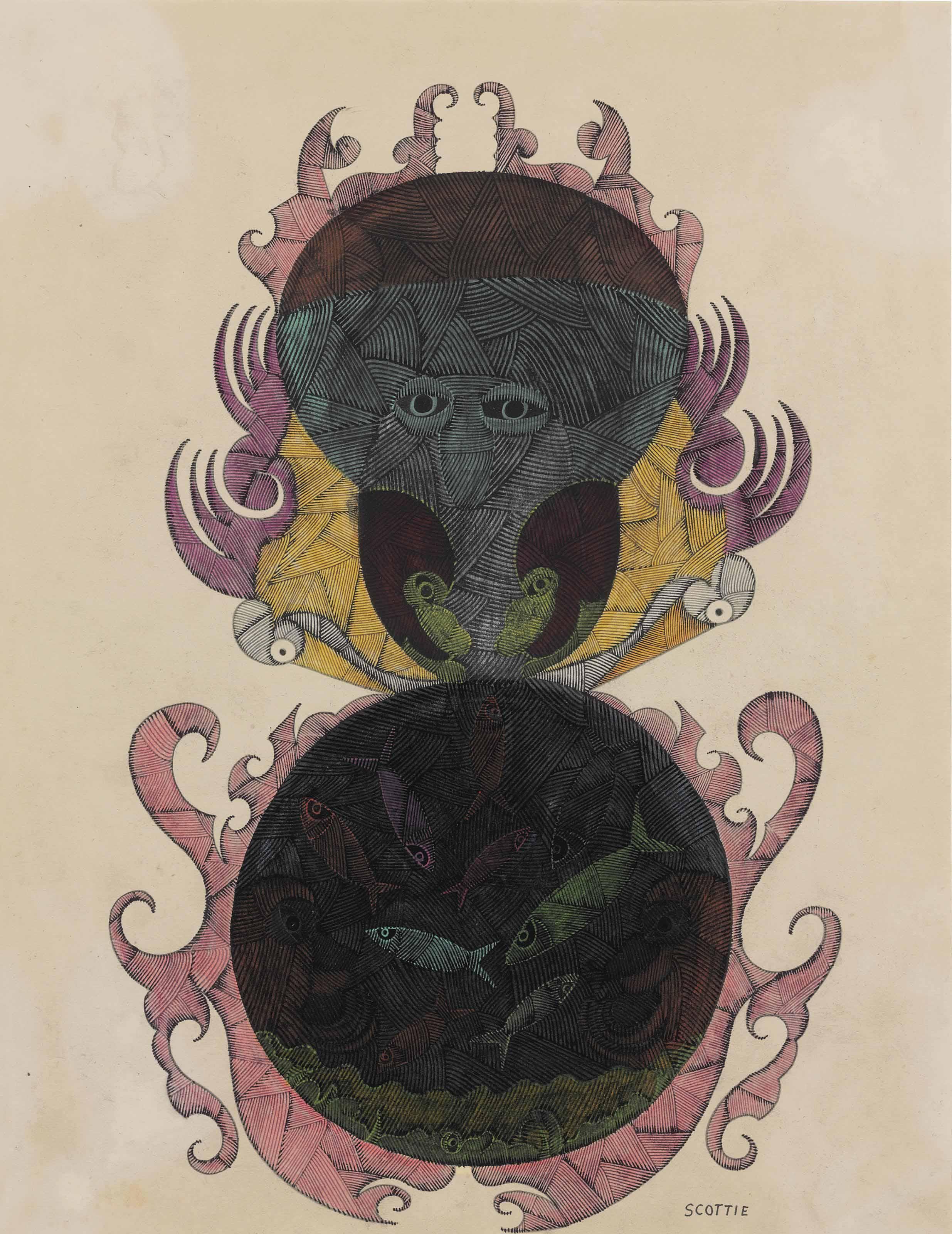 Scottie Wilson - Untitled, Circa 1945