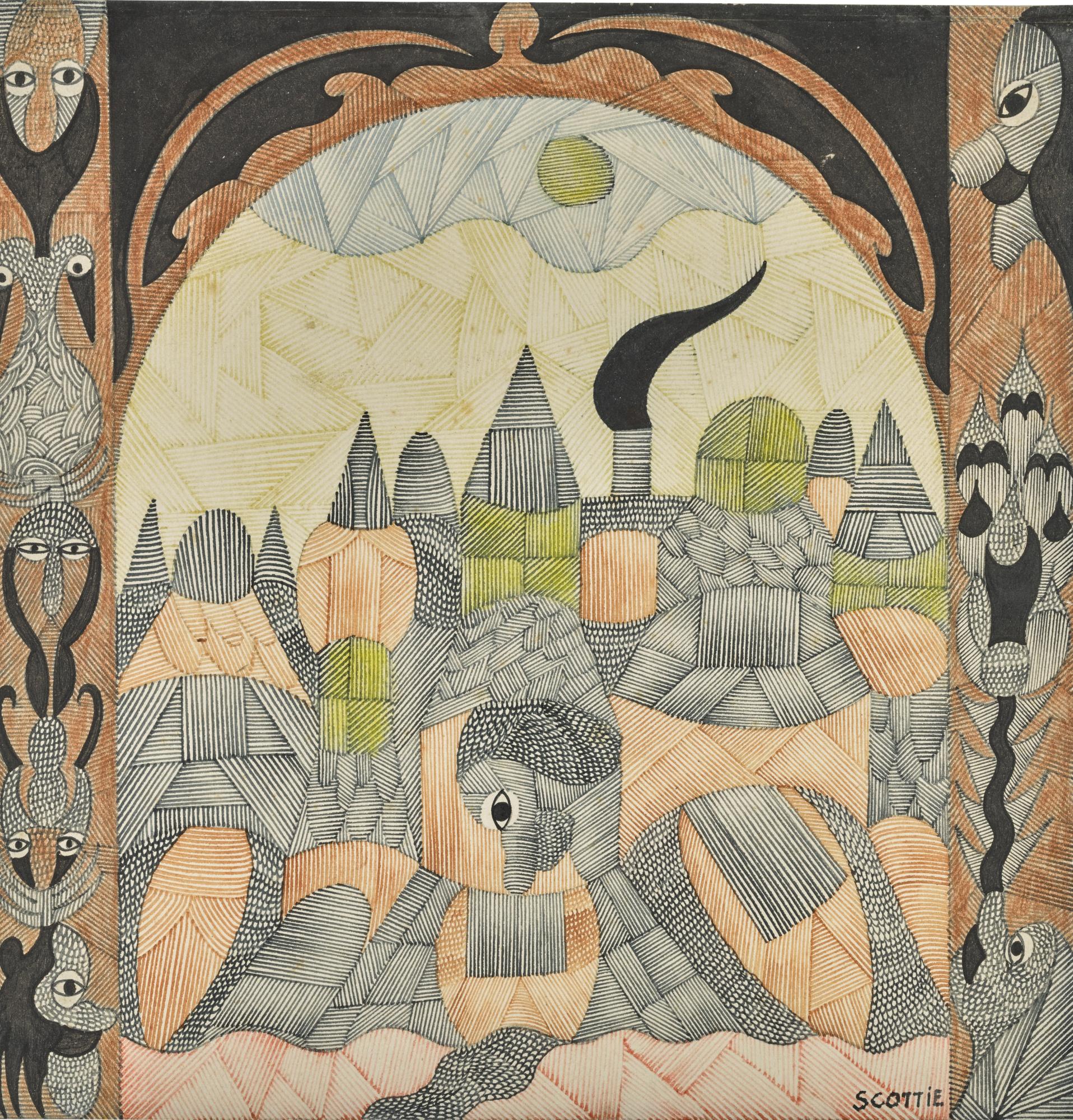 Scottie Wilson - Untitled