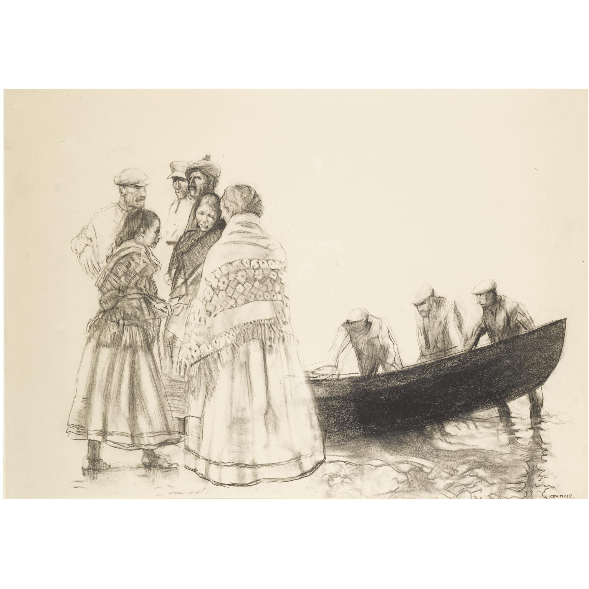 Sean Keating, P.R.H.A. - Boatmen Of The Aran Islands