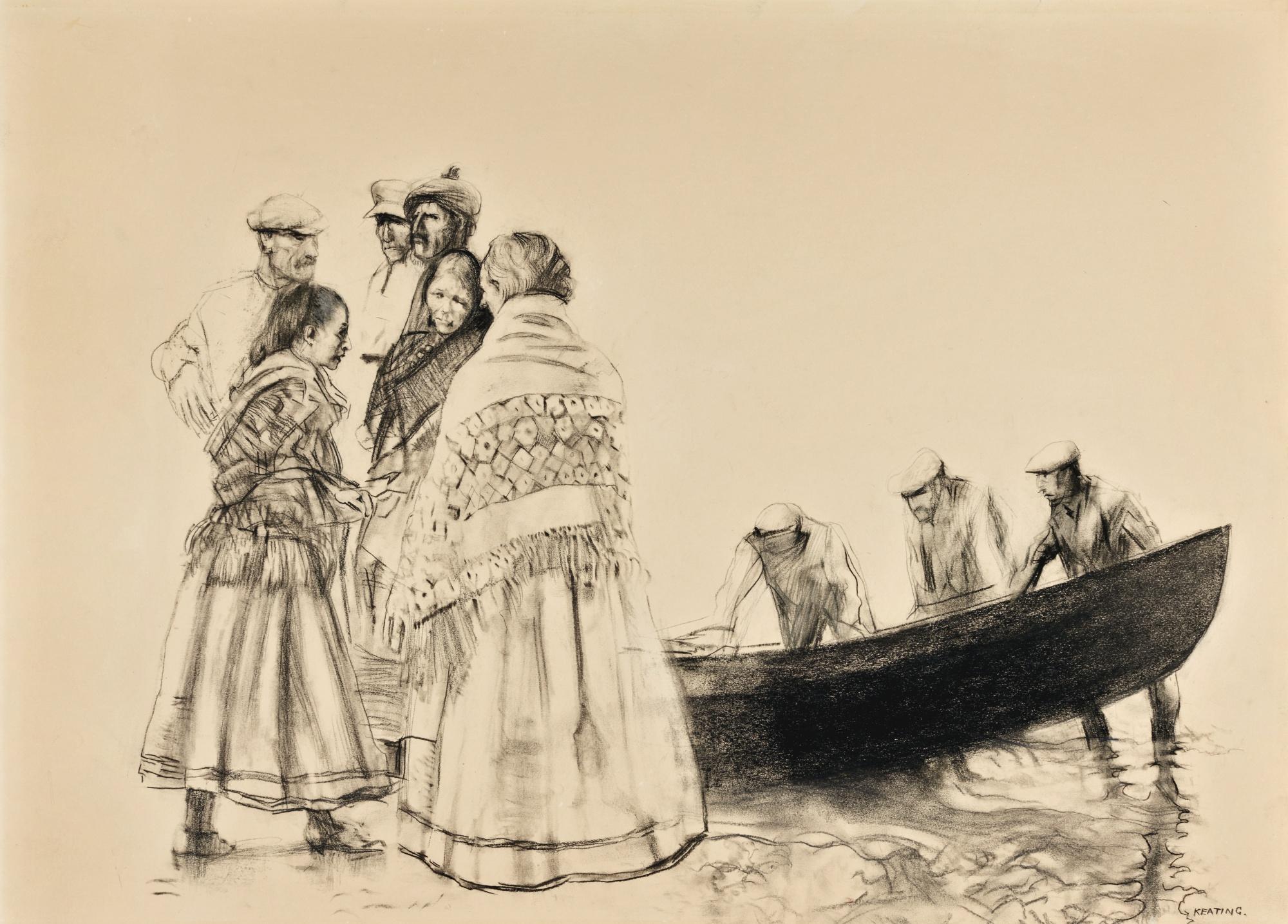 Sean Keating, P.R.H.A. - Boatmen Of The Aran Islands