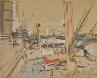 Sean Keating, P.R.H.A. - Dublin Docks